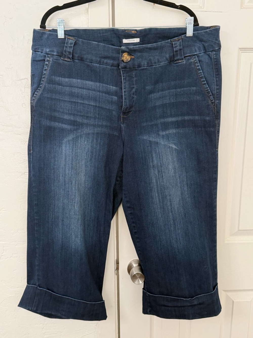 Maurices High Rise Rolled Hem Cropped Jean